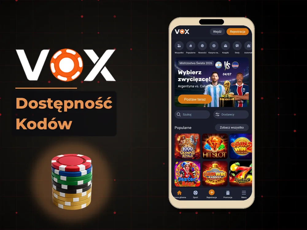 vox casino - Dostępność Kodów
