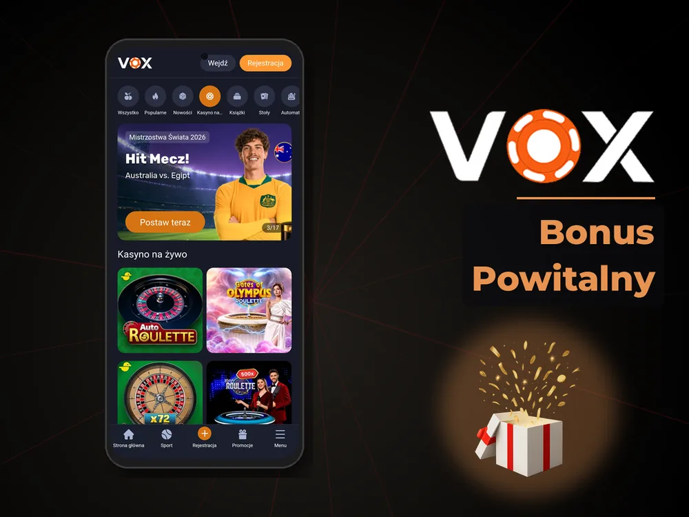 vox casino - Bonus Powitalny