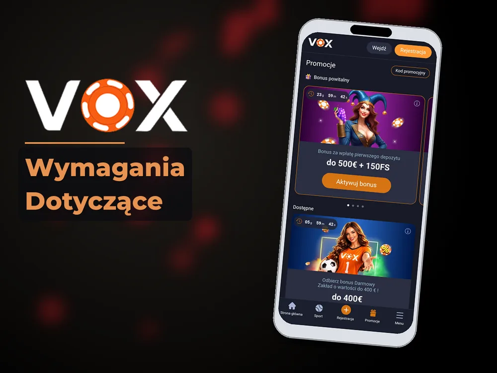 vox casino - Wymagania Dotyczące