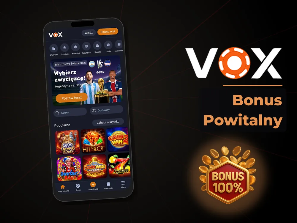 vox casino - Bonus Powitalny