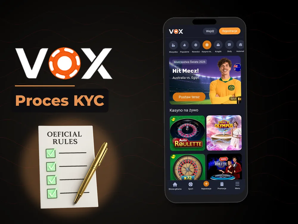 vox casino - Proces KYC