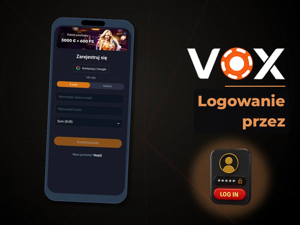 vox casino - Logowanie przez