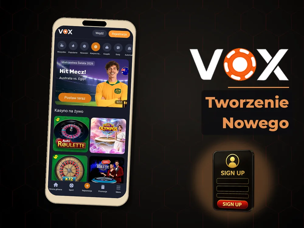 vox casino - Tworzenie Nowego