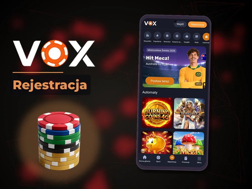 vox casino - Rejestracja