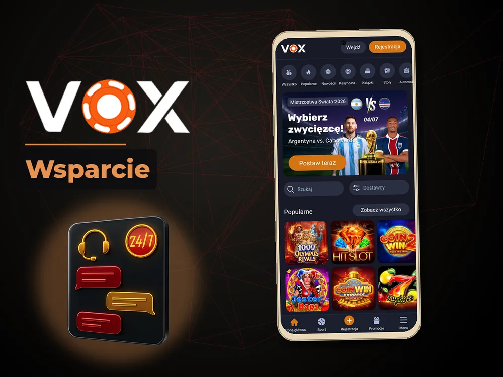vox casino - Wsparcie