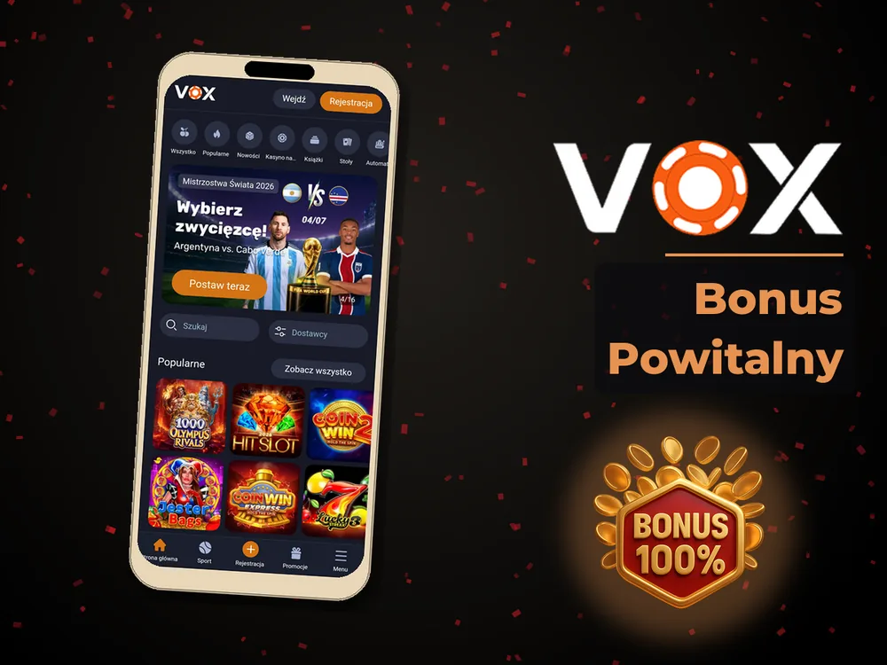 vox casino - Bonus Powitalny
