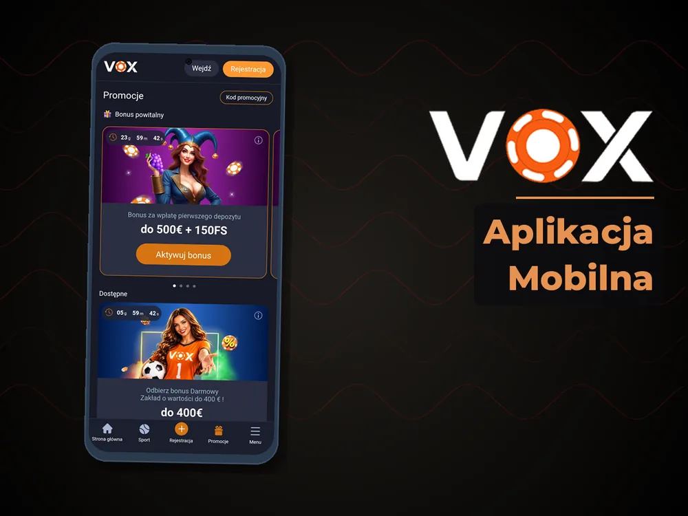 vox casino - Aplikacja Mobilna