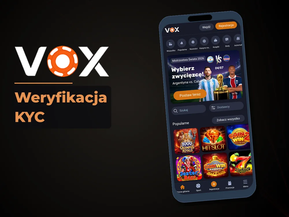 vox casino - Weryfikacja KYC