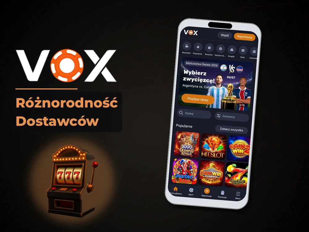 vox casino - Różnorodność Dostawców