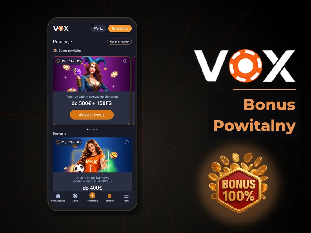 vox casino - Bonus Powitalny