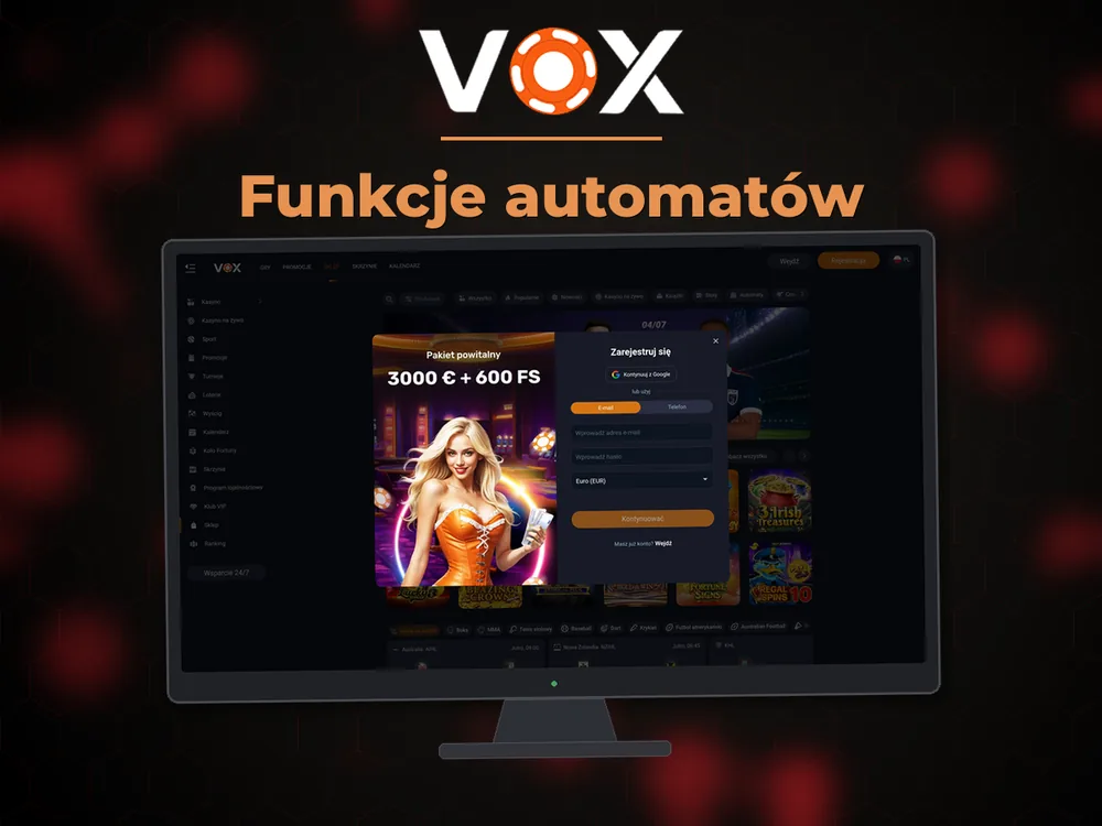 vox casino - Funkcje automatów
