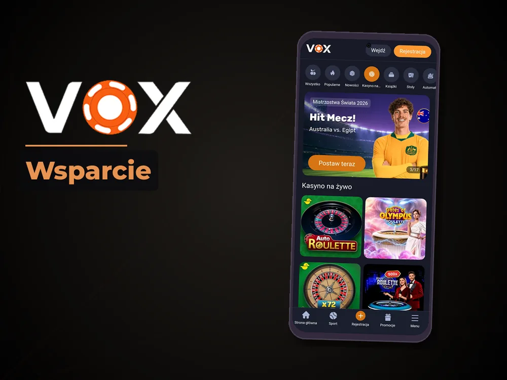 vox casino - Wsparcie